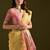 Women yellow cotton handloom saree