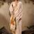 Women cream cotton handloom saree