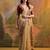 Women beige cotton handloom saree