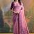 Women light pink cotton handloom saree