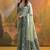 Women light green cotton handloom saree