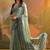 Women light green cotton handloom saree