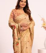 Women chiku cotton handloom saree