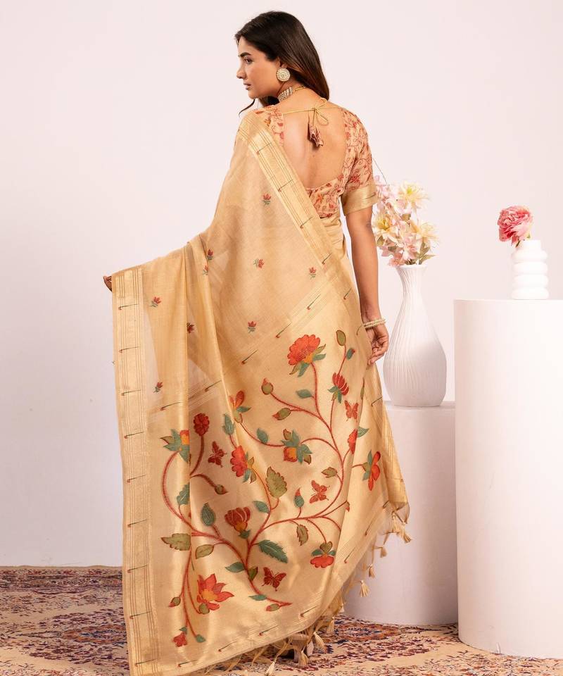 Women chiku cotton handloom saree