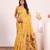Women yellow cotton handloom saree