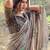 Women grey Art silk handloom saree