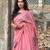 Women pink Art silk handloom saree