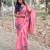 Women pink Art silk handloom saree
