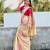 Women beige Art silk handloom saree