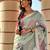 Women sky blue Art silk handloom saree