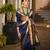 Women blue Art silk handloom saree