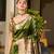 Women green Art silk handloom saree