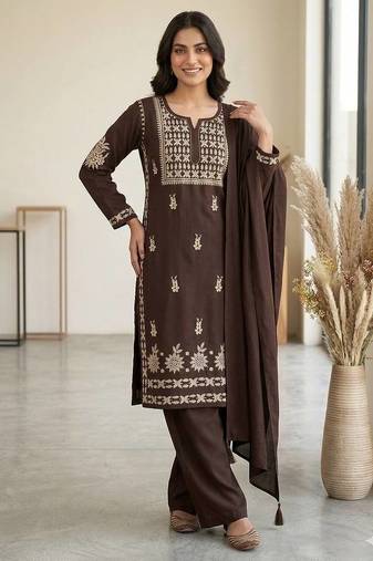 New Stylish Suit Set With Dupatta Stylish Kurti Suit Set With Palazzo