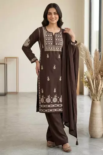 New Stylish Suit Set With Dupatta Stylish Kurti Suit Set With Palazzo