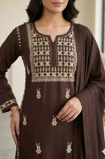 New Stylish Suit Set With Dupatta Stylish Kurti Suit Set With Palazzo