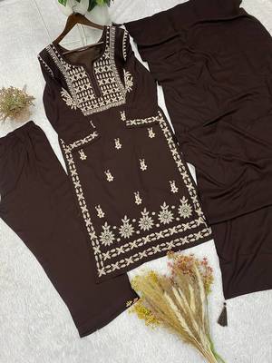 New Stylish Suit Set With Dupatta Stylish Kurti Suit Set With Palazzo 4