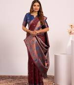 Women coffey Art silk handloom saree