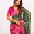 Women green Art silk handloom saree