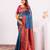 Women rama Art silk handloom saree