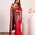 Women red Art silk handloom saree