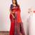 Women red Art silk handloom saree