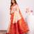 Women white Art silk handloom saree