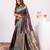 Women wine Art silk handloom saree