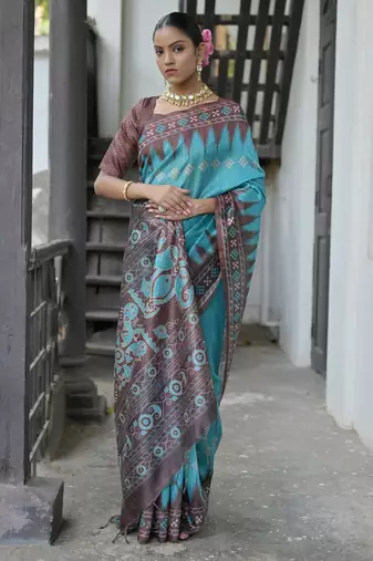 Women forizi Art silk handloom saree