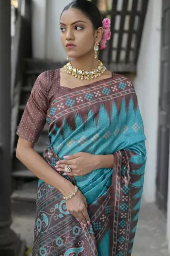 Women forizi Art silk handloom saree