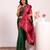 Women green Art silk handloom saree