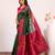 Women green Art silk handloom saree