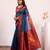 Women rama Art silk handloom saree