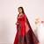 Women red Art silk handloom saree