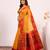 Women yellow Art silk handloom saree
