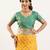 Women yellow Art silk handloom saree