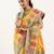 Women yellow Art silk handloom saree