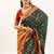 Women green Art silk handloom saree