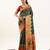 Women green Art silk handloom saree