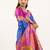 Women blue Art silk handloom saree