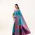 Women blue Art silk handloom saree