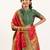 Women green Art silk handloom saree