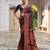 Women black Art silk handloom saree