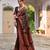 Women black Art silk handloom saree