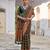Women green Art silk handloom saree