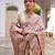 Women cream art silk handloom saree
