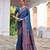 Women firozi Art silk handloom saree