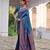 Women firozi Art silk handloom saree