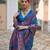 Women firozi Art silk handloom saree
