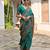 Women rama Art silk handloom saree