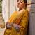 Women yellow Art silk handloom saree